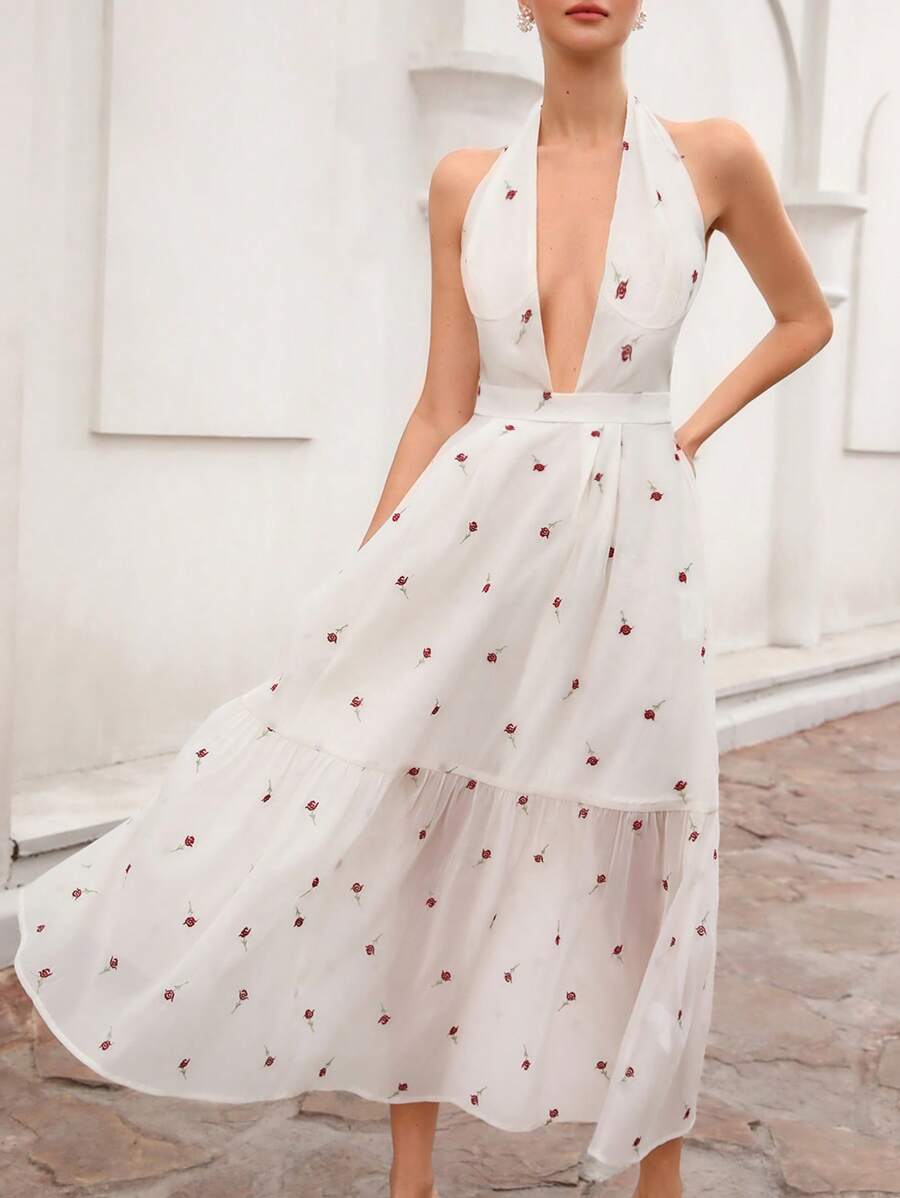 Experience the breathtaking fusion of botanical heritage and sharp, modern architectural tailoring. This stunning rose-embroidered ensemble is meticulously designed for the woman who values a high-fashion, "quiet luxury" approach to seasonal dressing—the ultimate centerpiece for prestigious garden retreats, exclusive coastal soirées, and high-authority summer vacations.