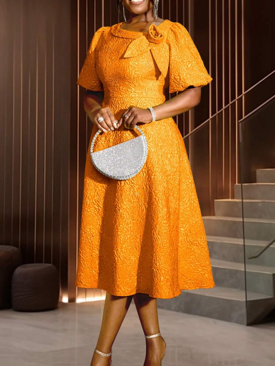 Step into the spotlight with this Elegant Rose Jacquard White Dress! Featuring charming puff sleeves and a delicate rose pattern, it’s perfect for weddings, graduations, or any party where you want to shine. The luxurious jacquard fabric adds texture and grace, making every twirl feel like a celebration. Ready to turn heads and steal the show? This dress is your new best friend for memorable moments!