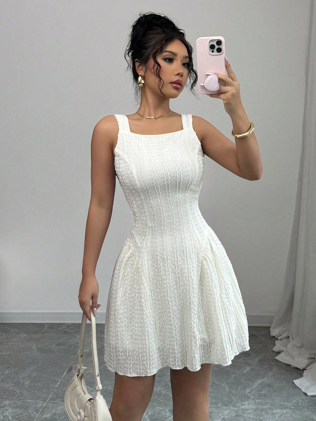 Be the belle of the ball in our Elegant Ruffle Midi Dress! Designed with adjustable straps, this dress is perfect for any occasion. Whether it's a wedding or a night out, you'll be sure to turn heads with its stylish ruffles. Say yes to this dress!