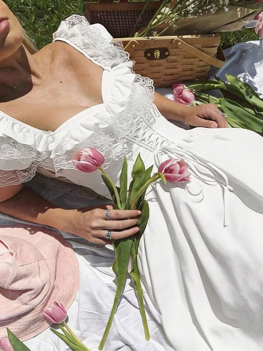 Elevate your warm-weather wardrobe with this sophisticated ruffle sweetheart neck dress. The delicate ruffled neckline frames the face beautifully while the sweetheart silhouette creates a flattering, feminine shape. Crafted in crisp white fabric, this versatile piece transitions seamlessly from garden parties to summer gatherings. The refined design offers timeless elegance without sacrificing comfort, making it an essential addition to any occasion-ready closet.