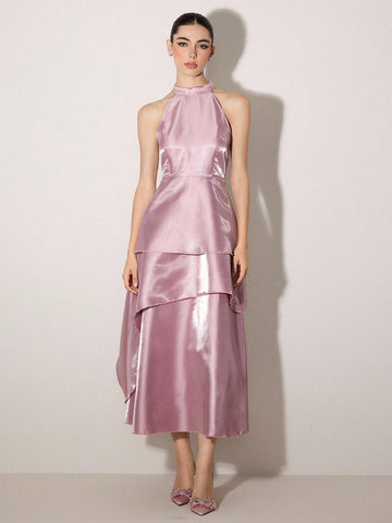 Twirl into the spotlight in this stunning ruffled hem dress that's practically begging for a celebration! With its elegant silhouette and charming layered details, you'll feel like the guest of honor at every event. Whether it's your birthday bash, anniversary dinner, or that special occasion you've been waiting for, this dress delivers effortless sophistication with a playful edge. The graceful ruffles add movement and dimension, ensuring you'll turn heads while feeling absolutely fabulous. Dress it up wit