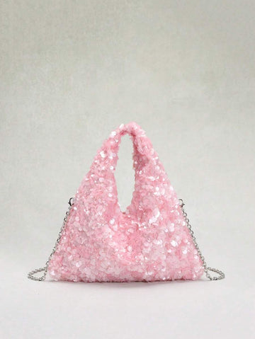 Add a sparkle to your night with this Elegant Sequin Clutch Bag! Featuring a minimalist twist design, it’s the perfect playful companion for parties and formal events. Compact yet chic, it holds your essentials while turning heads with its shimmering sequins. Elevate your evening look effortlessly!