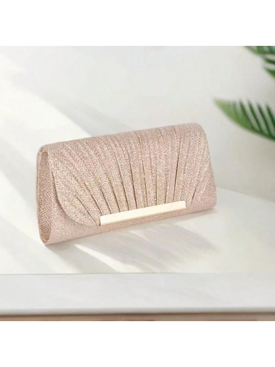 Add a dash of sparkle to your day or night with this Elegant Shimmering Clutch Bag. Small but mighty, it holds your essentials while the chic chain strap lets you go hands-free. Perfect for brightening up daily errands or adding glam to evening outings, this clutch is your new style sidekick.