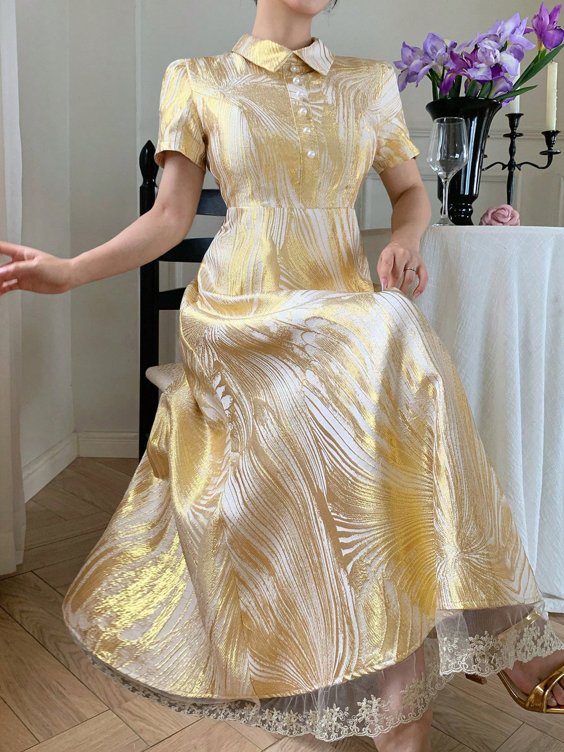 Step out in style with this playful and elegant short sleeve dress featuring a lively all-over print and a chic lapel design. Perfect for sunny days or casual evenings, it brings a fun twist to your wardrobe while keeping you comfortable and effortlessly stylish. Whether you're brunching with friends or enjoying a weekend stroll, this dress adds a splash of personality to every moment.