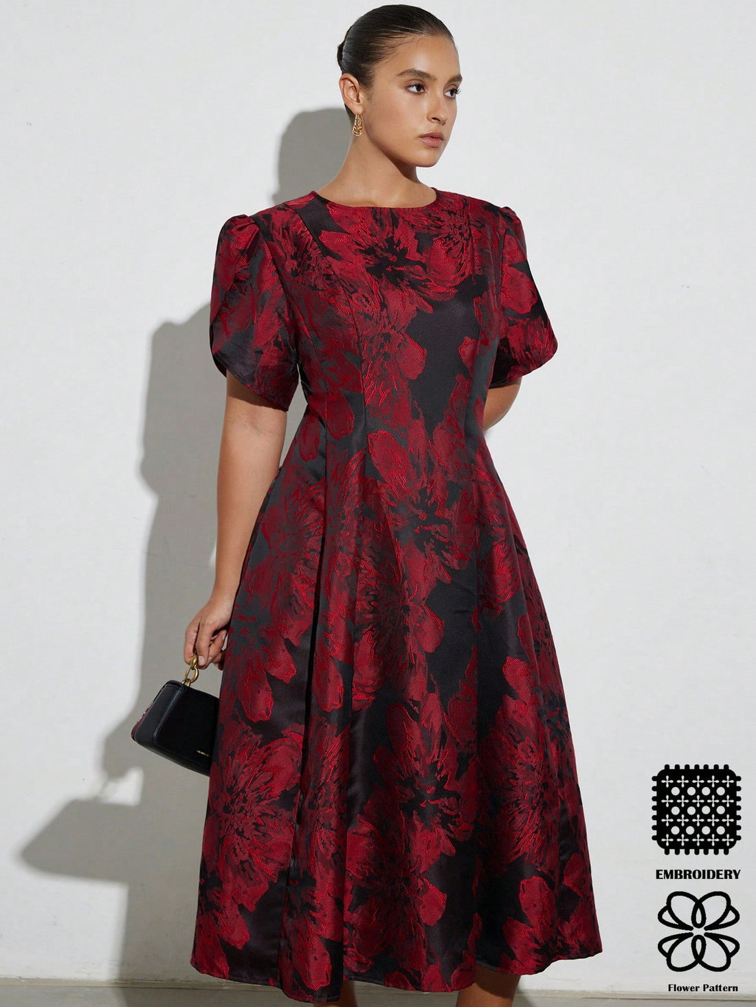 Step into effortless charm with this Elegant Short Sleeve Jacquard Knit Dress. Featuring delicate petal sleeves and a textured jacquard knit, it adds a playful twist to your daily wardrobe. Perfect for those who love style with a touch of whimsy and comfort that lasts all day.