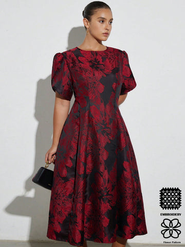 Step into effortless charm with this Elegant Short Sleeve Jacquard Knit Dress. Featuring delicate petal sleeves and a textured jacquard knit, it adds a playful twist to your daily wardrobe. Perfect for those who love style with a touch of whimsy and comfort that lasts all day.