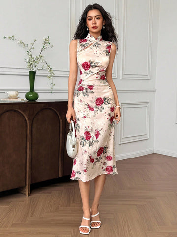 Step into celebration mode with this Elegant Sleeveless Floral Midi Dress! Featuring delicate button details and a flirty floral pattern, it’s designed to make your birthday sparkle. The lightweight, sleeveless cut keeps you comfy while the midi length adds a touch of charm. Perfect for dancing, laughing, and making unforgettable memories in style!