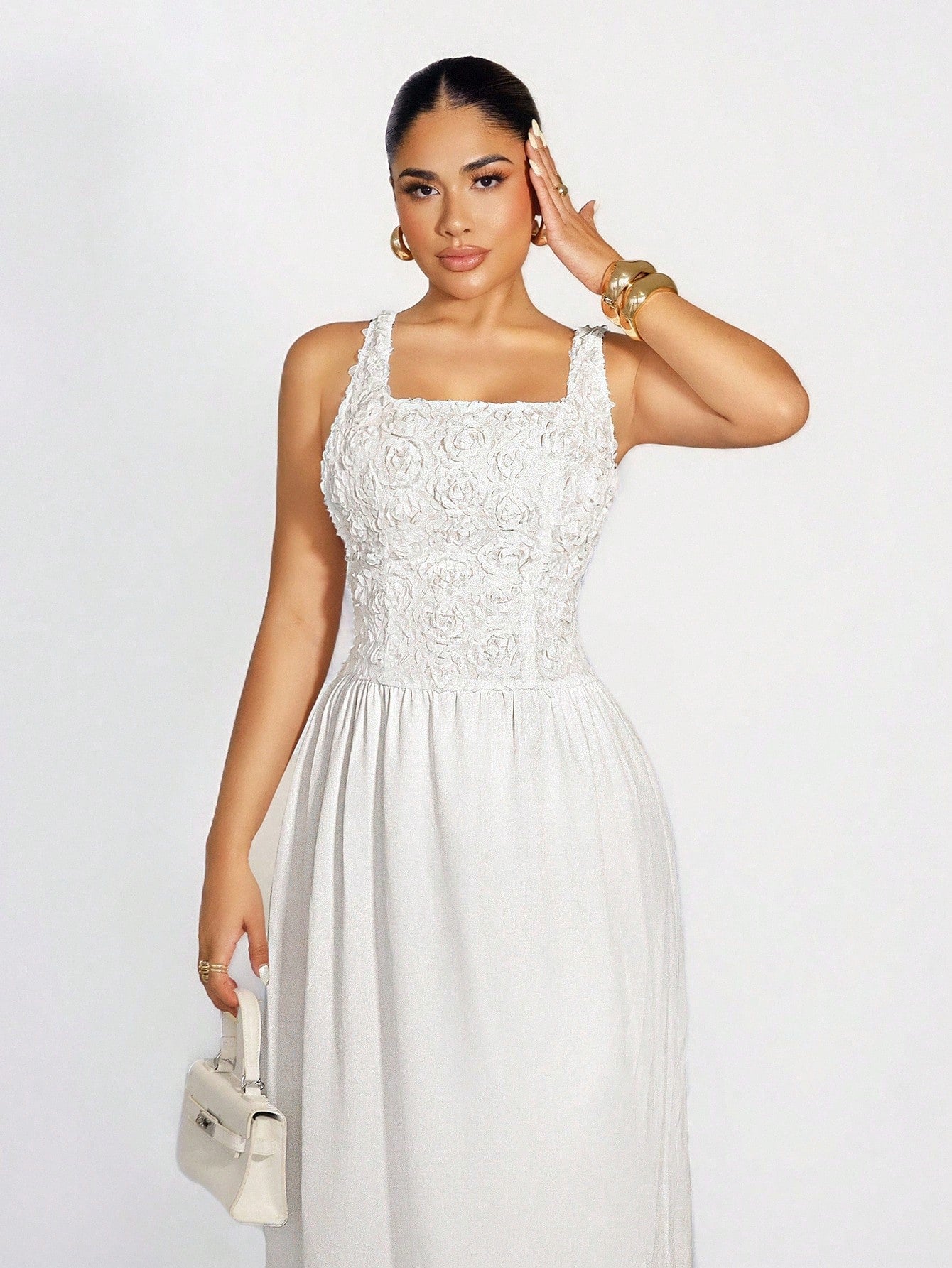 This stunning sleeveless dress combines vibrant floral patchwork panels for a look that's equal parts sophisticated and fun. The mixed botanical prints create visual interest while the tailored silhouette flatters every figure. Perfect for garden parties, weddings, or any occasion calling for effortless elegance. The breathable fabric keeps you comfortable all day long, while the timeless design ensures you'll reach for it season after season. Dress it up with heels and statement jewelry, or keep it casual 