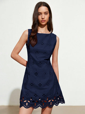 Step into charm and confidence with this Elegant Sleeveless Hollow Embroidery Dress. Its slim fit highlights your silhouette while the delicate hollow embroidery adds a touch of whimsy and grace. Perfect for turning heads at any event, this dress keeps things light and playful without sacrificing style. Ready to make your wardrobe sparkle? This dress is your new secret weapon.
