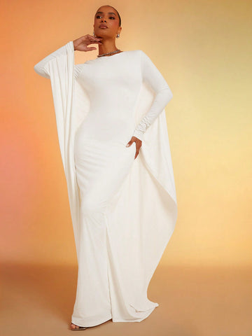 Step out in style with this Elegant Solid Color Batwing Long Sleeve Dress for Women. Its flowing batwing sleeves add a touch of drama, while the solid color keeps it effortlessly chic. Perfect for playful days or casual evenings, this dress balances comfort and flair with a flattering, easy-to-wear silhouette. Add a splash of fun to your wardrobe with this versatile piece!