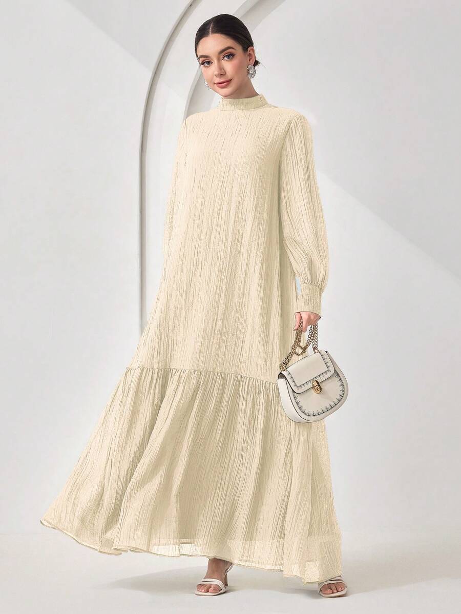 Elevate your everyday wardrobe with this stunning stand collar dress from Veilorie! Crafted in a rich, solid hue, this timeless piece effortlessly transitions from office to evening with its sleek silhouette and sophisticated neckline. The structured stand collar adds a modern edge while maintaining that classic elegance you'll reach for again and again. Perfect for anyone who believes great style doesn't need to shout—it whispers. Dress it up with heels or keep it casual with sneakers; this versatile essen