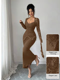 Experience the breathtaking fusion of heritage artisanal artistry and sharp, modern architectural tailoring. This stunning lace-patchwork ensemble is meticulously designed for the woman who values a high-fashion, 
