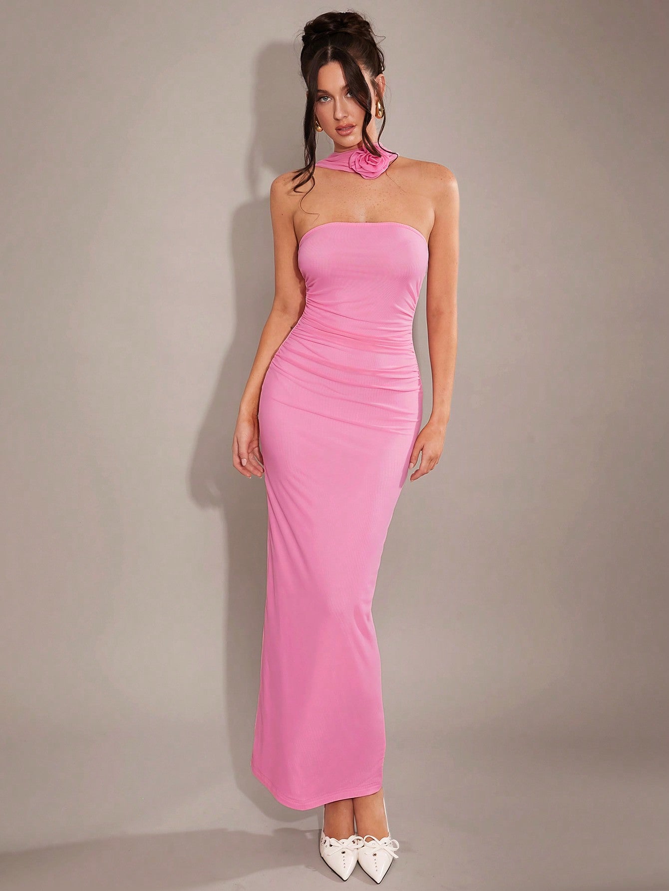 Get ready to turn heads at your next spring party with this elegant strapless bodycon mini dress! Its figure-hugging design will accentuate your curves, while the bow adds a romantic touch. Perfect for special occasions, this dress is a must-have for any fashion-forward individual.