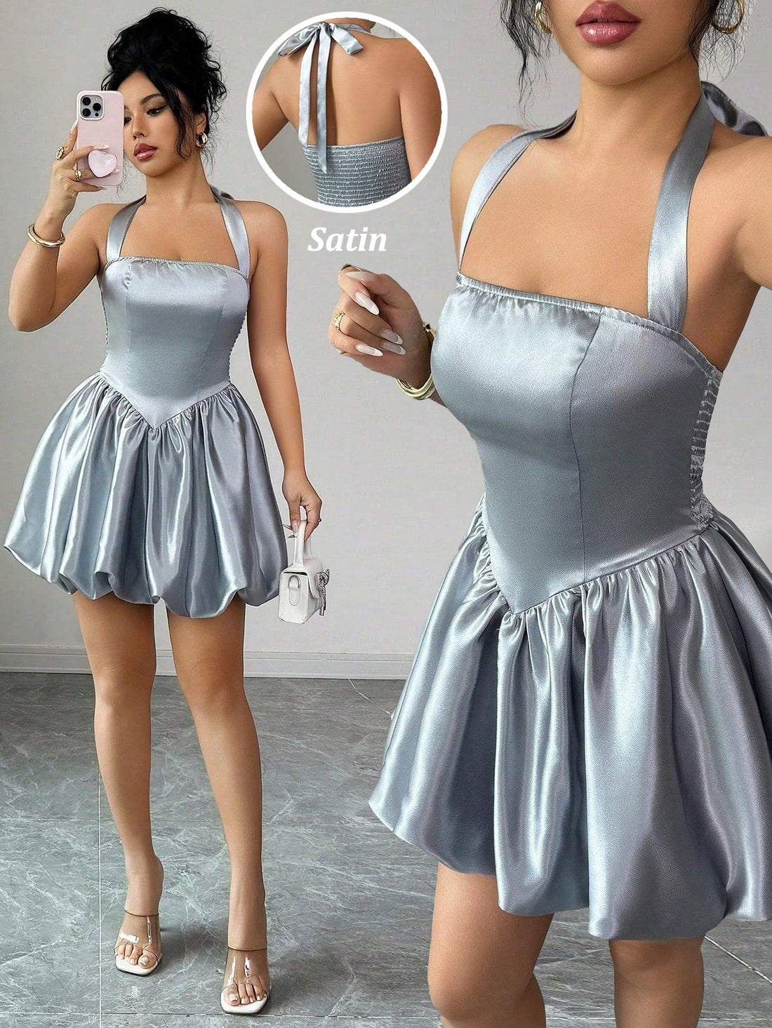 Slip into sophistication with this stunning strapless cocktail dress that's ready to turn heads at any event. Crafted from luxurious pearl satin, it drapes beautifully while the strategically ruched waist flatters your silhouette and adds an extra touch of elegance. The strapless neckline keeps things chic and timeless, perfect for showing off statement jewelry or a bold lip. Whether you're heading to a cocktail party, wedding reception, or night out, this dress delivers glamour without the fuss. It's the k