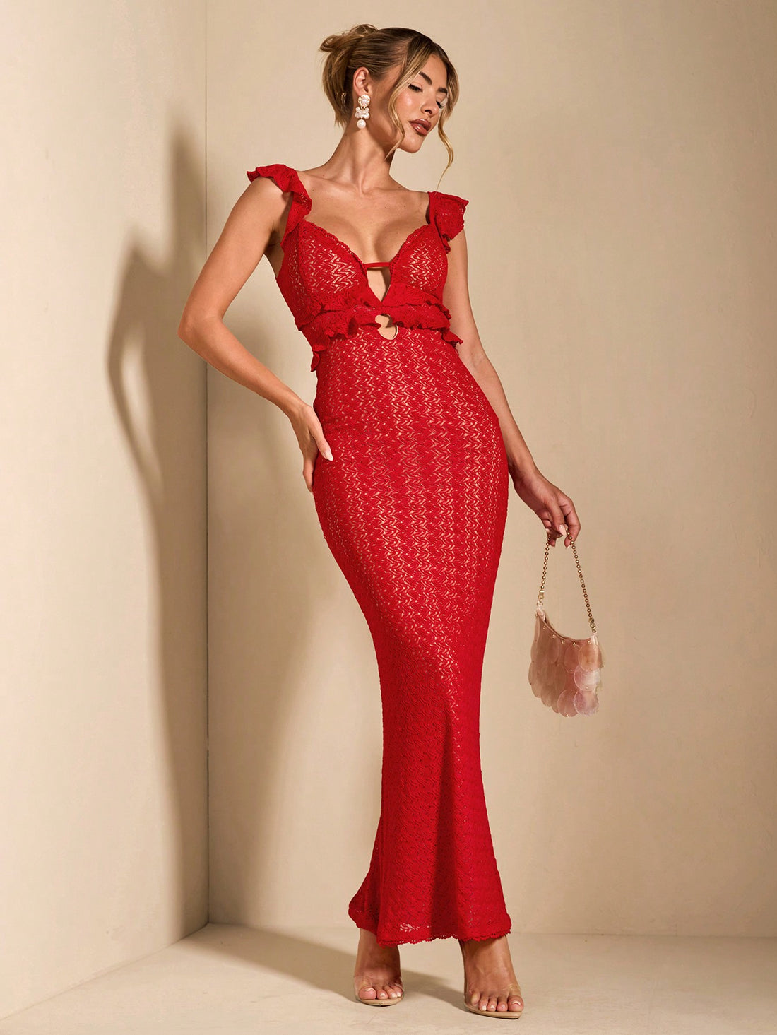 Enhance your summer wardrobe with our Elegant Summer Hollow Crochet Mermaid Dress. Its cap sleeve and backless design add a touch of elegance to your look. Made with intricate crochet detailing, this dress is perfect for any occasion. Stay cool and stylish this season!