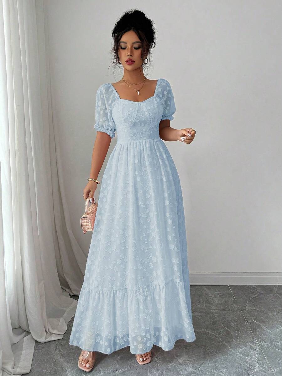 Twirl into summer with this charming midi dress that captures effortless French elegance. Featuring delicate ruffles and a gracefully flared silhouette, the short sleeves keep things breezy while the midi length offers sophisticated coverage. Perfect for garden parties, casual brunches, or those days when you want to feel put-together without trying too hard. The playful ruffle details add movement and personality to every step. Slip it on and let the good vibes flow.