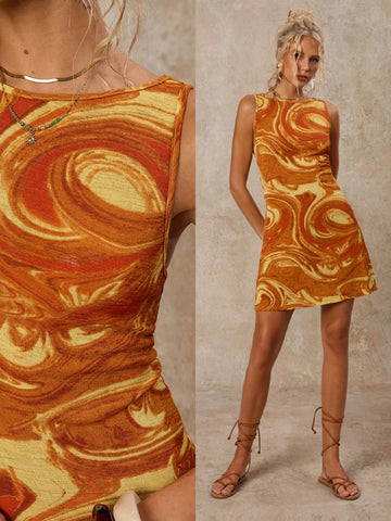 Step into summer with this playful sleeveless A-hem dress designed to move with you. Its stretchy fabric ensures comfort whether you're dancing at prom, strolling along the beach, or enjoying a casual day out. Flowy and flattering, this dress adds a breezy charm to any occasion.