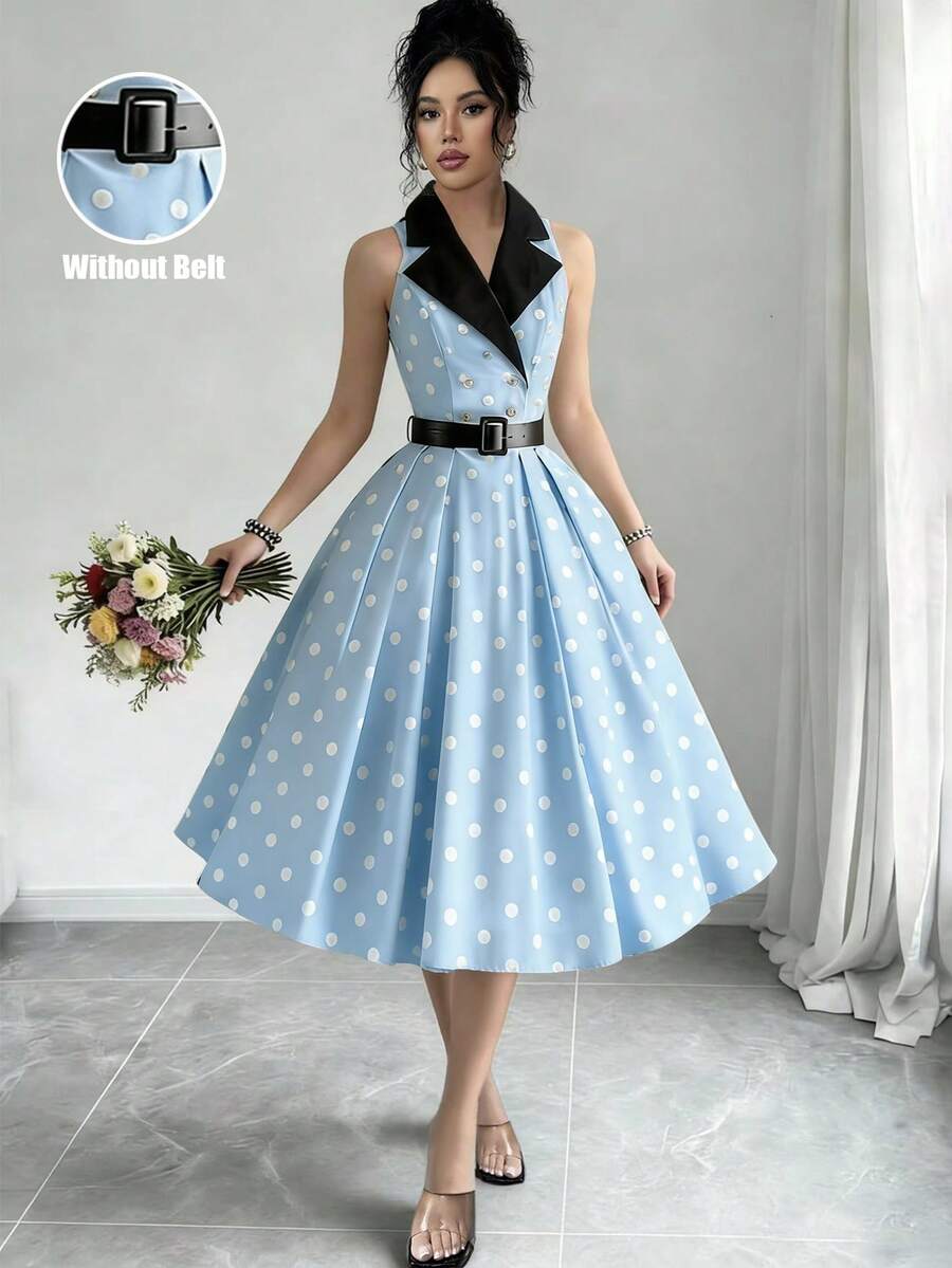 Printed midi dress view 1