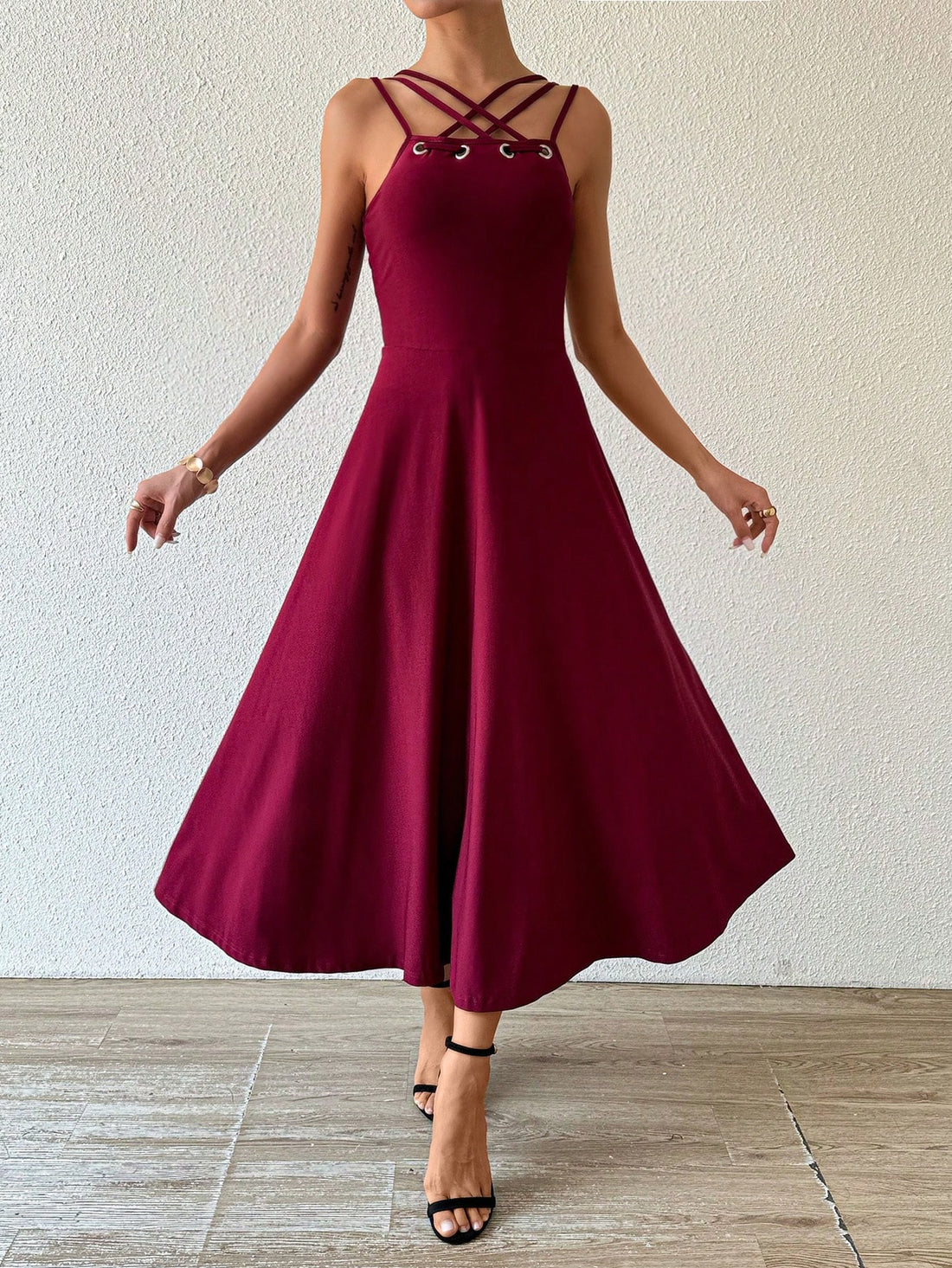 Step into sunshine with this Elegant Summer Spaghetti Strap Dress that hugs your waist just right. Its sleek solid colors make it a breeze to style, while the cinched waist adds a flirty, flattering touch. Perfect for beach days or casual nights out, this dress is your go-to for effortless summer charm.