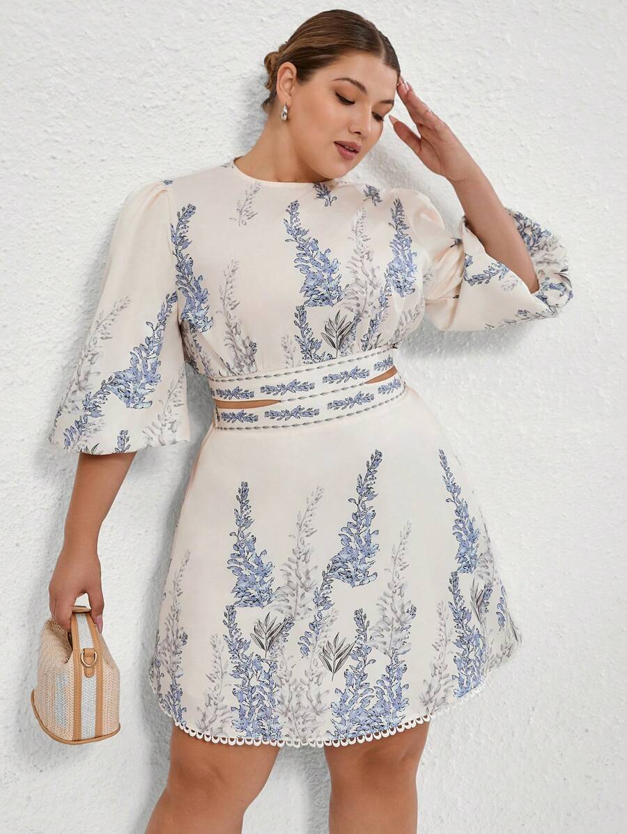 Step into sunshine with this Elegant V-Neck Puff Sleeve Midi Dress, designed just for plus-size beauties! Its playful floral print and breezy puff sleeves make it your go-to for spring and summer getaways. Flattering and fun, this dress brings effortless charm to every vacation moment.