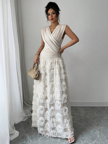 Step into summer with this playful yet elegant V-neck dress, featuring flattering ruching that enhances your silhouette. Designed for effortless resort chic, it’s your go-to for sunny days and breezy evenings, combining comfort and style in one fun package. Perfect for sipping cocktails by the pool or dancing under the stars.