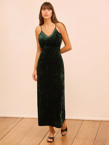 Slip into sophistication with this stunning velvet maxi dress, designed to turn heads at every winter gathering. The luxurious velvet fabric drapes beautifully while the sheer V-neck adds an alluring touch of elegance and dimension. Perfect for holiday parties, evening galas, or any special occasion where you want to feel absolutely fabulous. The flowing maxi silhouette flatters every figure and moves with graceful ease. Whether you're dancing the night away or making a grand entrance, this dress delivers t