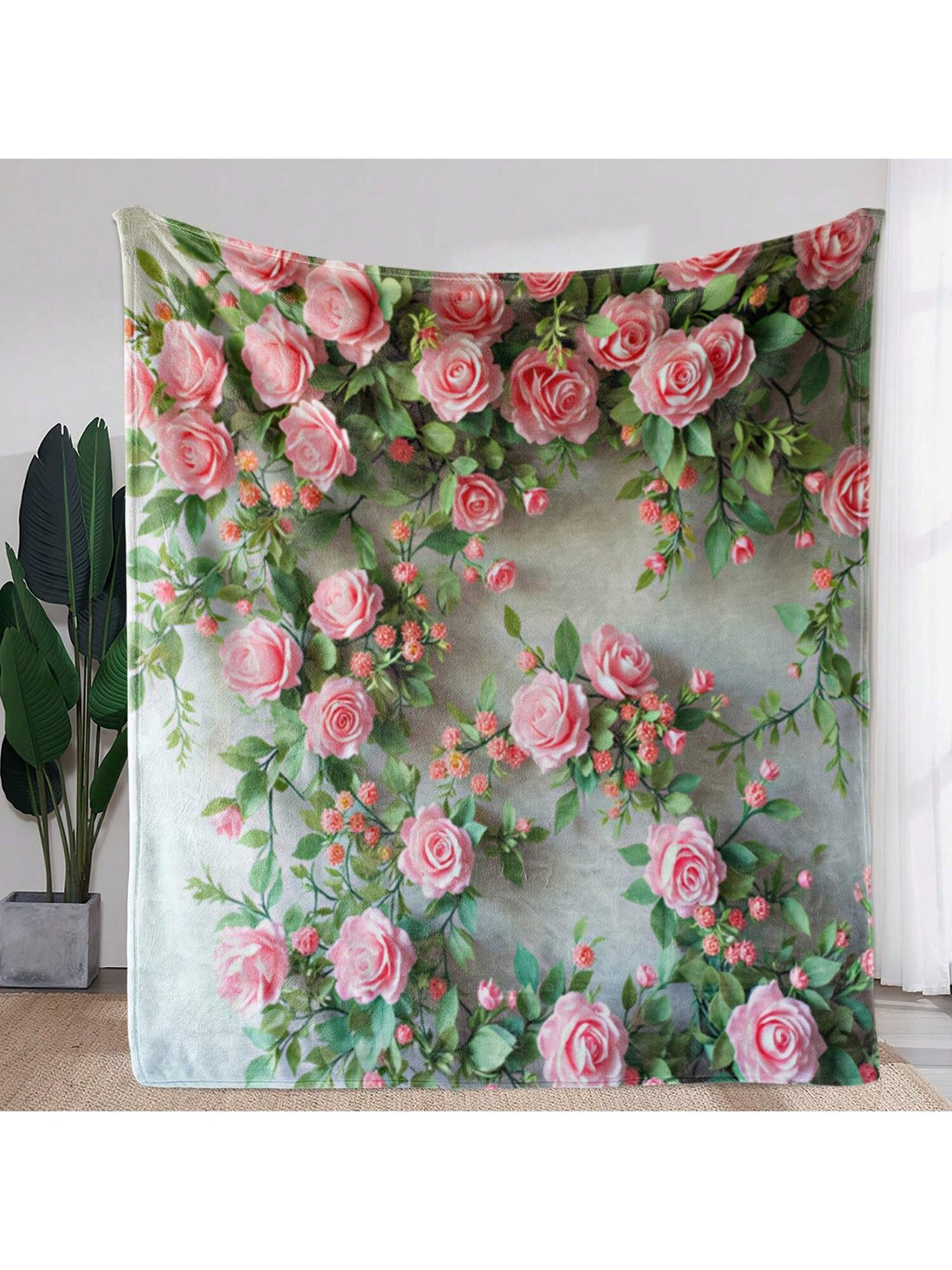 Wrap yourself in charm with our Elegant Vintage Floral Flannel Throw Blanket! Featuring soft pink roses and lively green leaves, this cozy throw adds a touch of whimsy and warmth wherever you go—whether you’re curling up at home, brightening your office, or enjoying the outdoors. Soft, stylish, and irresistibly snug, it’s your new go-to companion for comfort and a splash of vintage flair.