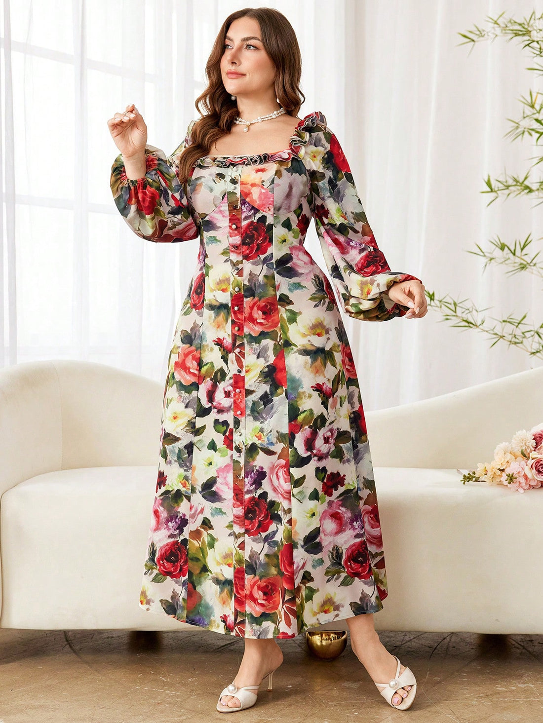 Step into timeless charm with this Elegant Vintage Floral Print Plus Size Dress. Featuring a romantic floral design, it flatters your curves while adding a touch of whimsy to your wardrobe. Perfect for days when you want to feel effortlessly graceful and playful, this dress blends classic style with comfy fit for all your special moments.