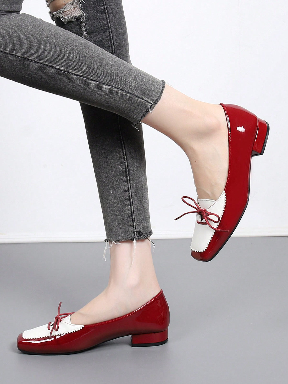 Step up your shoe game with our Elegant Vintage Patchwork Square Toe Chunky Heel Loafers! These stylish and chic loafers are perfect for the modern lady who wants to make a statement. The chunky heel adds a touch of elegance to the vintage patchwork design. Walk in style, comfort, and playfulness with these quirky and unique loafers.