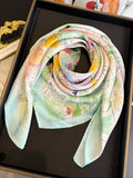 Elevate your spring and summer style with this stunning vintage-inspired satin scarf. Featuring intricate boho-printed patterns, this lightweight neck shawl drapes beautifully and adds an effortless touch of elegance to any outfit. The smooth satin finish catches the light gracefully, making it perfect for casual outings, weekend getaways, or layering over dresses. Versatile enough to wear as a neck accessory, headwrap, or shoulder shawl, this piece brings timeless charm and bohemian flair to your seasonal 