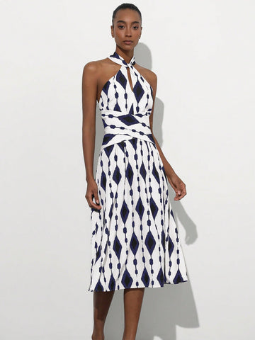 Step into timeless charm with this Elegant Vintage Sleeveless Dress. Its fitted waist flatters your silhouette, while the classic design adds a playful twist to any occasion. Perfect for those who love a touch of retro flair with modern comfort.