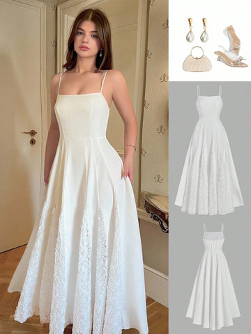 Step into summer charm with this Elegant White Cami Dress featuring eye-catching contrast applique details. Its breezy silhouette keeps you cool and stylish during sunny days, while the playful accents add just the right pop of fun to your look. Perfect for beach strolls, casual brunches, or spontaneous adventures, this dress brings effortless elegance with a flirty twist.