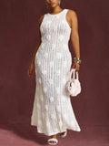 Step into the spotlight with this Elegant White Maxi Dress, perfect for summer weddings and formal soirées. The fishtail hem adds a flirty flair that sways with your every move, while the charming 3D floral design brings a fresh, whimsical touch. Light, airy, and effortlessly chic, this dress turns heads and invites compliments all night long. Dance, laugh, and celebrate in style!