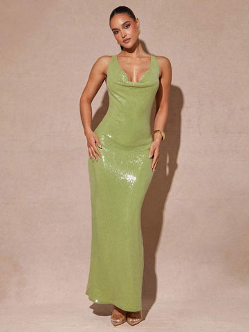 Slip into pure glamour with this stunning white sequin backless dress—your new go-to for making unforgettable moments shine even brighter. The shimmering sequin fabric catches every light, while the daring backless design and flirty side slit keep things exciting and sophisticated. Whether you're dancing at a wedding, soaking up vacation vibes, or turning heads at your next party, this dress delivers that perfect blend of elegance and edge. Get ready to sparkle, turn around, and own the room!