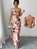 Elevate your everyday wardrobe with this stunning pleated collar print strap dress that effortlessly transitions from brunch to dinner. The delicate pleated collar adds a touch of sophistication, while the eye-catching print brings personality to your look. Designed with adjustable straps for the perfect fit, this long dress drapes beautifully and flatters every silhouette. Whether you're dressing up for a special occasion or keeping it casual, this versatile piece is your new go-to for looking polished wit