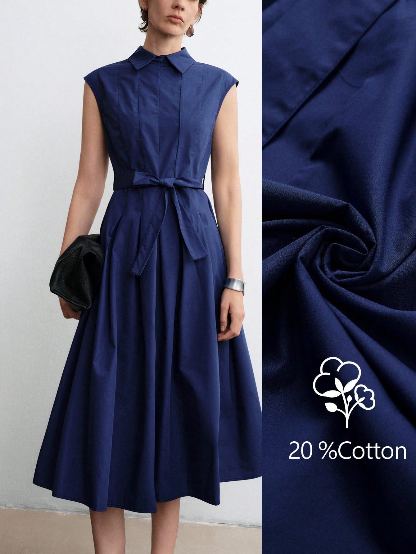 Step out in style with this elegant women's shirt collar dress, featuring a flattering waist tie and a charming pleated skirt. Perfect for both your daily commute and weekend getaways, it combines comfort with a playful touch. Effortlessly chic, this dress lets you embrace every moment with confidence and flair.