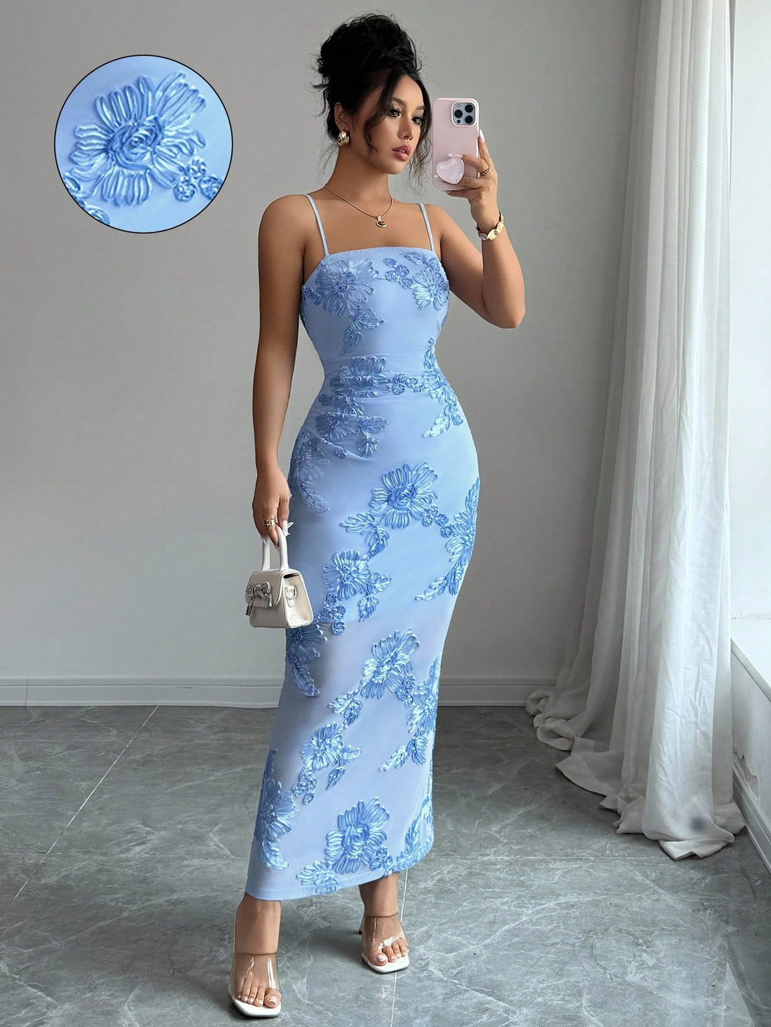 Step into summer fun with the Elenzga Women's 3D Floral Camisole Dress in Coral Orange. This playful dress combines airy mesh fabric with charming 3D floral accents, creating a light and breezy look perfect for sunny days. Its vibrant coral hue brightens your wardrobe while ensuring you stay cool and stylish. Whether you’re headed to a garden party or a casual brunch, this dress makes every moment feel like a cheerful celebration.