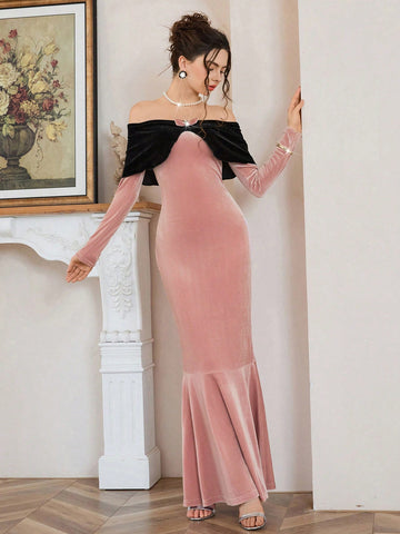 Step into the season with effortless elegance. This Opuloom fitted dress combines a chic color-block design with a charming bowknot detail that adds just the right touch of whimsy. The tailored silhouette flatters your figure while the rich autumn palette keeps you looking polished and put-together. Perfect for transitioning from office to evening plans, this dress proves that luxury doesn't have to be complicated—just beautifully crafted and undeniably stylish.