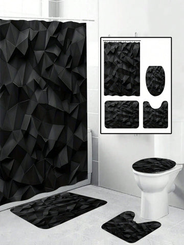 Transform your bathroom into a unique and stylish space with our 3D Black Graphic Pattern Shower Curtain. Elevate your shower experience with this high-quality curtain that features a modern and eye-catching design. Say goodbye to boring bathrooms and hello to a whole new level of decor!