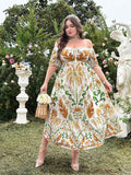 Step into sunshine with this playful plus size off-shoulder dress designed to brighten your spring and summer wardrobe. Its elegant silhouette flatters your curves while the breezy neckline adds a flirty touch. Perfect for garden parties or casual strolls, this dress combines comfort and style effortlessly, making every warm day feel like a celebration.