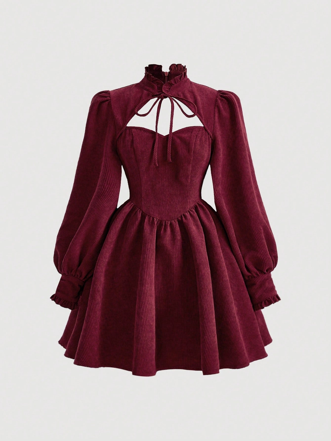 Experience elevated fashion with our Lantern Sleeve Corduroy Dress! The knotted neckline adds a touch of sophistication while the corduroy fabric exudes luxury. The lantern sleeves add a unique twist to this dress, making it a must-have for your wardrobe. Elevate your style with this stunning dress.