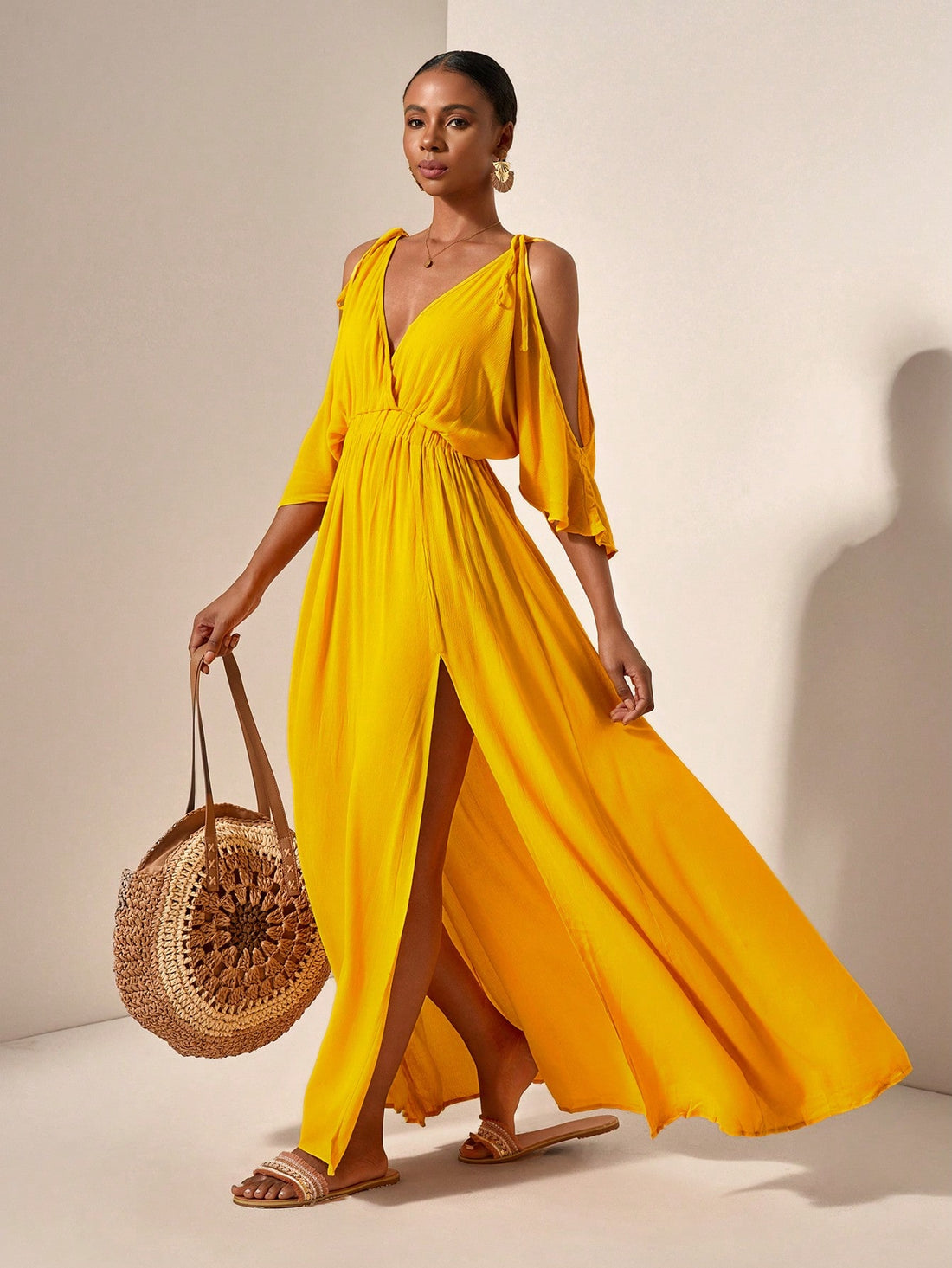 Turn heads wherever you go with the Beach Boho High Slit Dress! Its breezy design and daring slit make it the ultimate choice for raves, festivals, and concerts. Feel free, flirty, and ready to dance all night in this effortlessly stylish dress that blends comfort with a playful edge.