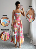 Elevate your Summer 2026 wardrobe with this women's elegant floral print maxi dress, a quintessential blend of grace and effortless style. Featuring a stunning botanical motif and a sweeping floor-length silhouette, this dress is meticulously crafted from lightweight, breathable fabric that drapes beautifully and keeps you cool during sun-drenched beach vacations or warm city strolls. The sophisticated cut offers a flattering fit for all-day wear, transitioning seamlessly from a relaxed morning brunch to an