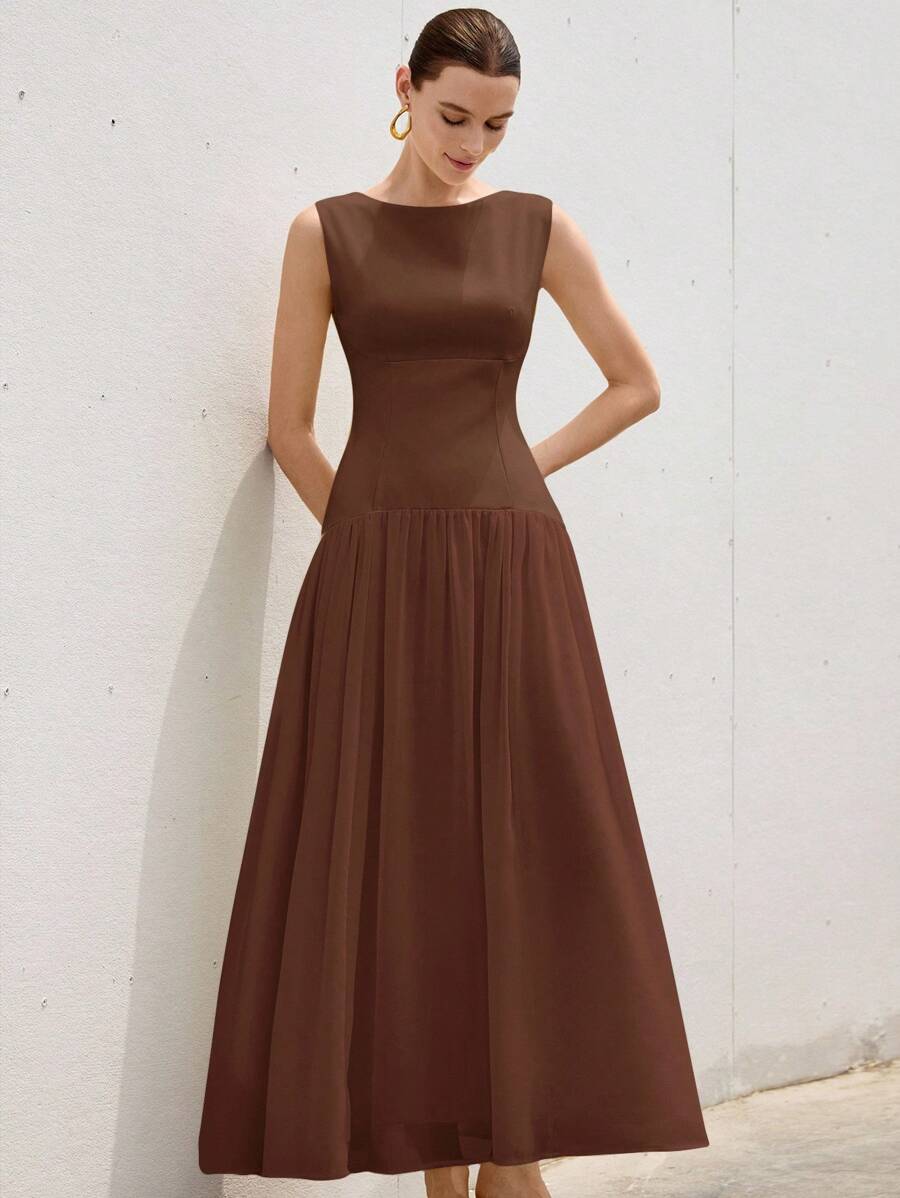 Brighten your style with this light yellow sleeveless dress that flows with every step. Crafted from soft chiffon, its pleated design adds a fun flared movement perfect for sunny days or lively evenings. Effortlessly playful and chic, this dress brings a fresh pop of color and graceful flair to your wardrobe.