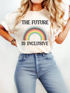 Celebrate diversity with our Embrace Diversity: Loose Fit Pride Moon Graphic Tee. Made with a relaxed fit and a vibrant, inclusive graphic, this tee is perfect for spreading a positive message. Wear it with pride and show your support for embracing differences.