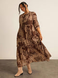 Float through your days in carefree style with this enchanting boho paisley chiffon dress. Featuring a mesmerizing print that whispers wanderlust and a breezy fabric that moves with you, it's your ticket to effortless vacation vibes. Whether you're strolling beachside, exploring charming villages, or enjoying sunset dinners, this dress delivers that coveted bohemian elegance without trying too hard. Lightweight and breathable, it's the perfect companion for warm-weather adventures and those moments when you