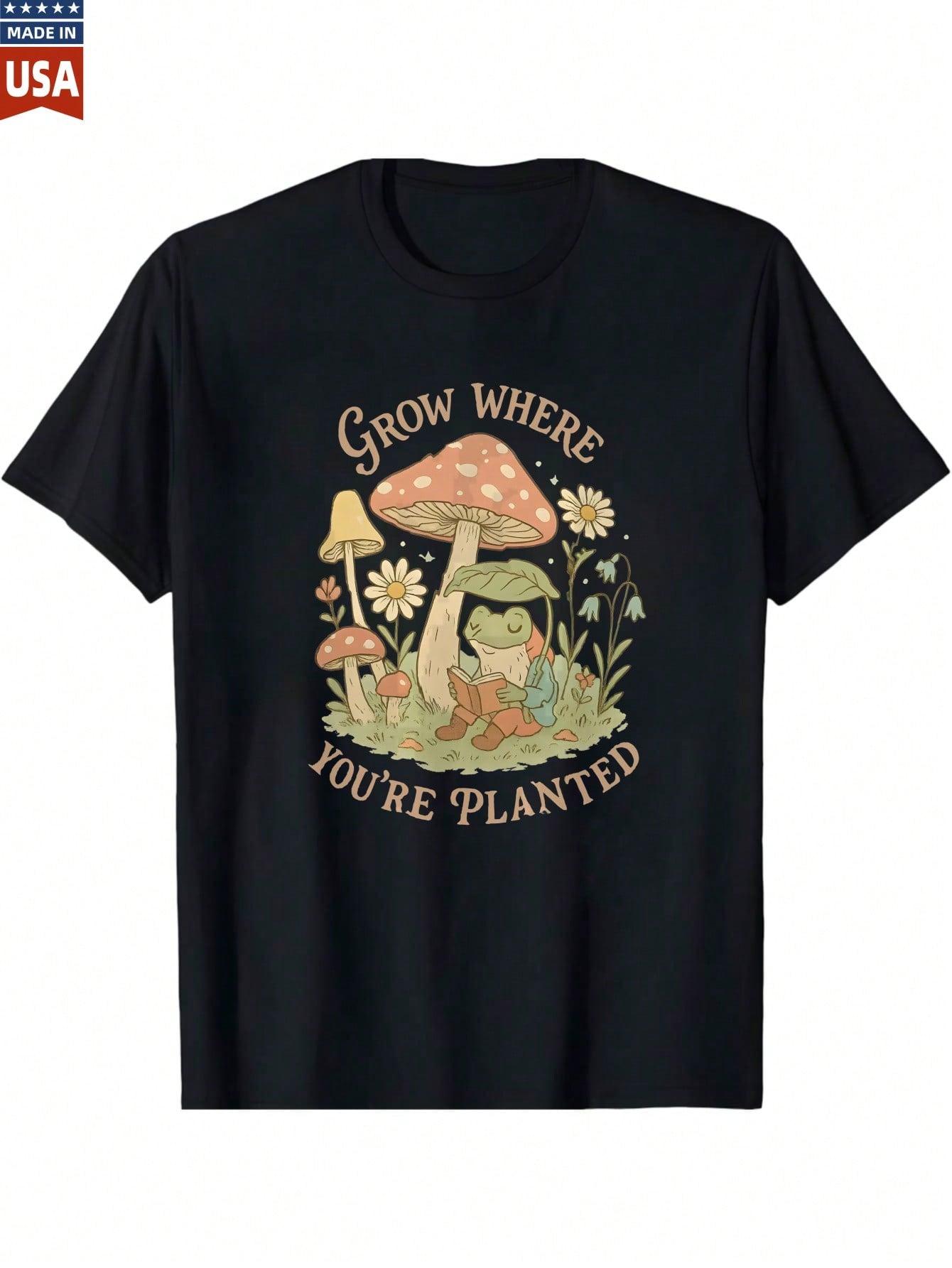 Roots run deep with this feel-good tee that celebrates resilience and growth. Featuring a charming nature-inspired graphic, "Grow Where You're Planted" delivers an uplifting message that resonates with everyone—from kids discovering their potential to adults embracing life's journey. Crafted for comfort and style, this versatile shirt works for casual outings, meaningful gifts, or everyday motivation. Let your wardrobe remind you that thriving exactly where you are is always possible.