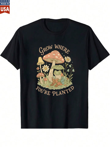 Roots run deep with this feel-good tee that celebrates resilience and growth. Featuring a charming nature-inspired graphic, "Grow Where You're Planted" delivers an uplifting message that resonates with everyone—from kids discovering their potential to adults embracing life's journey. Crafted for comfort and style, this versatile shirt works for casual outings, meaningful gifts, or everyday motivation. Let your wardrobe remind you that thriving exactly where you are is always possible.