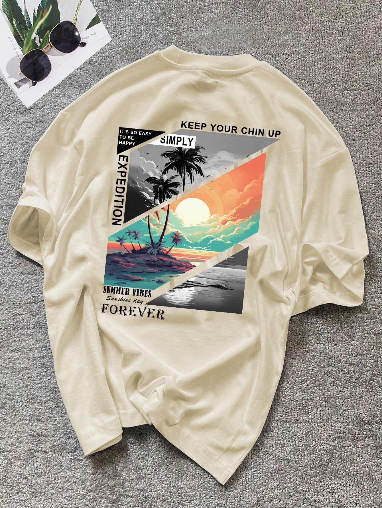 This men's loose fit t-shirt features a beautiful scenery print, promoting relaxation and comfort. The loose fit allows for a relaxed feel, making it the perfect choice for lounging or casual outings. Embrace the tranquility and embrace comfort with this t-shirt.