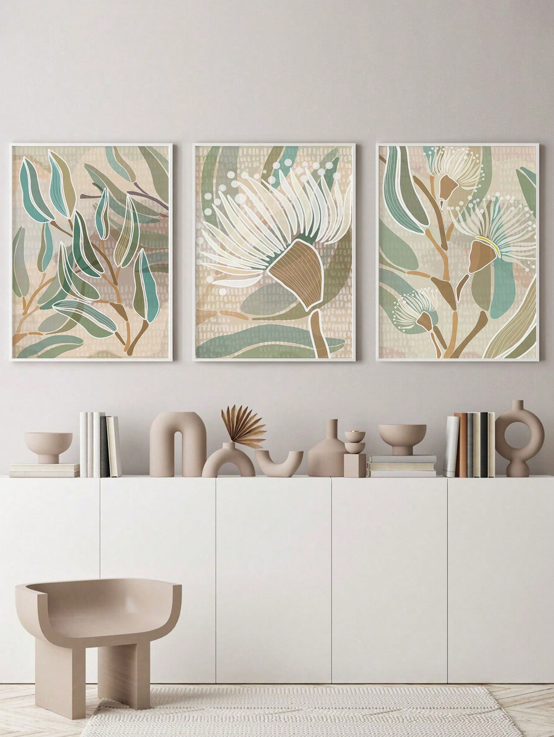 Add a pop of nature to your living room or bedroom with our Emerald Green Eucalyptus Botanical Canvas Art Set. Our 3-piece room decor set features vibrant green eucalyptus leaves on a neutral canvas background. Relax and refresh your space with this playful and quirky addition.